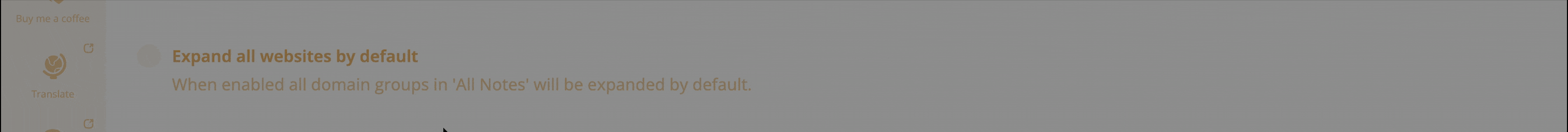 Expand all websites by default