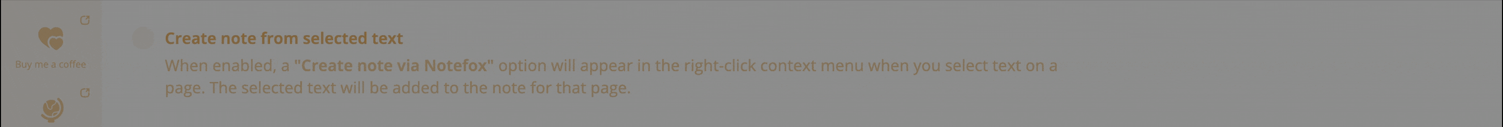 Create note from selected text