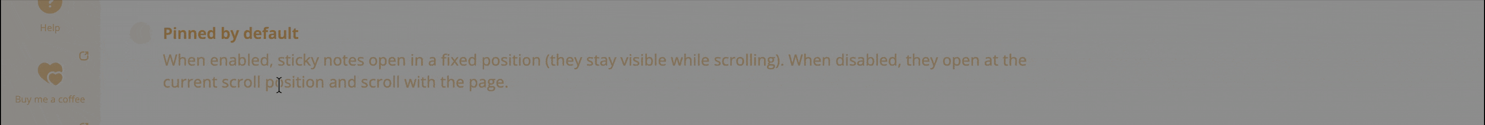 Pinned by default